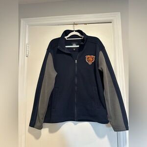 Chicago Bears NFL Logo full-zip Waffle knit Textured jacket. Mens Sz: XL.